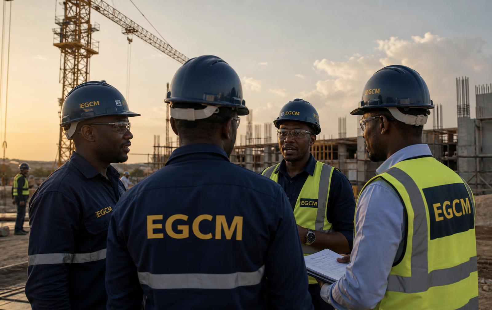 Ingénieurs EGCM sur un chantier de construction